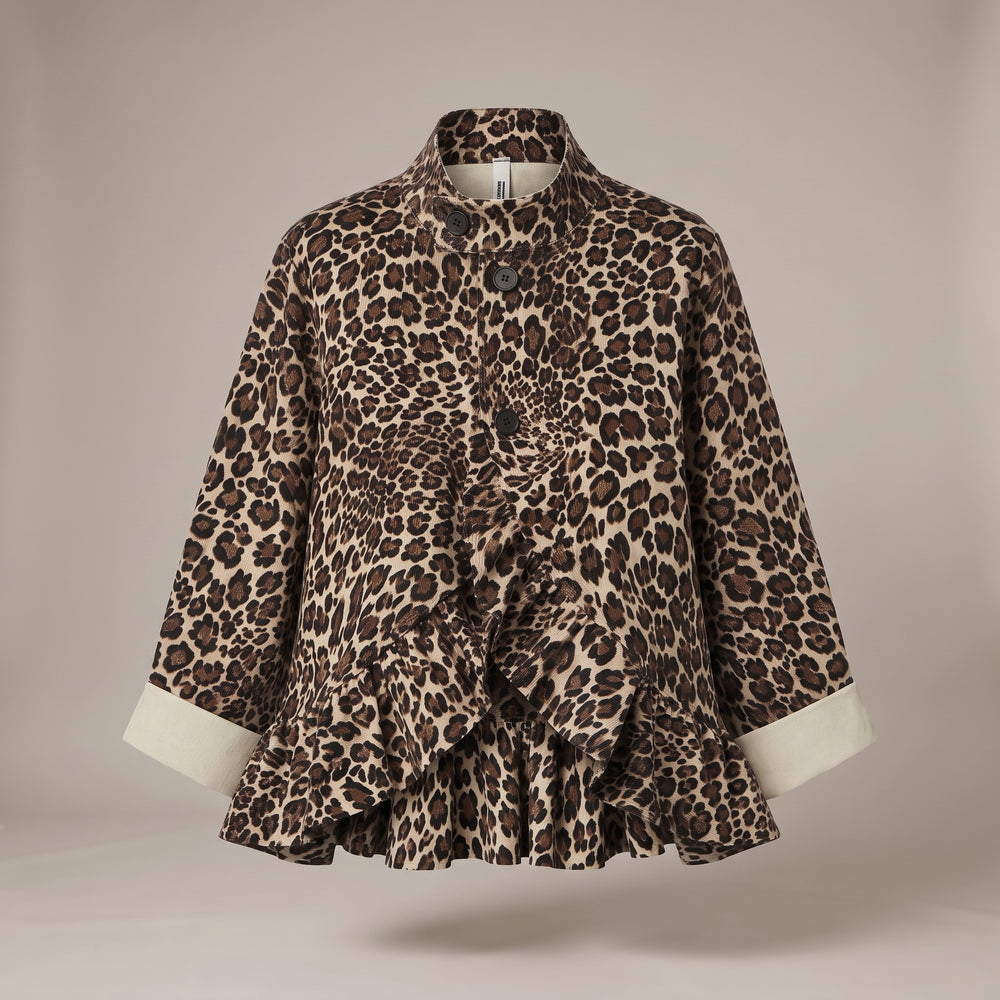 ANIMAL PRINT CORDUROY JACKET - WENDY TRENDY