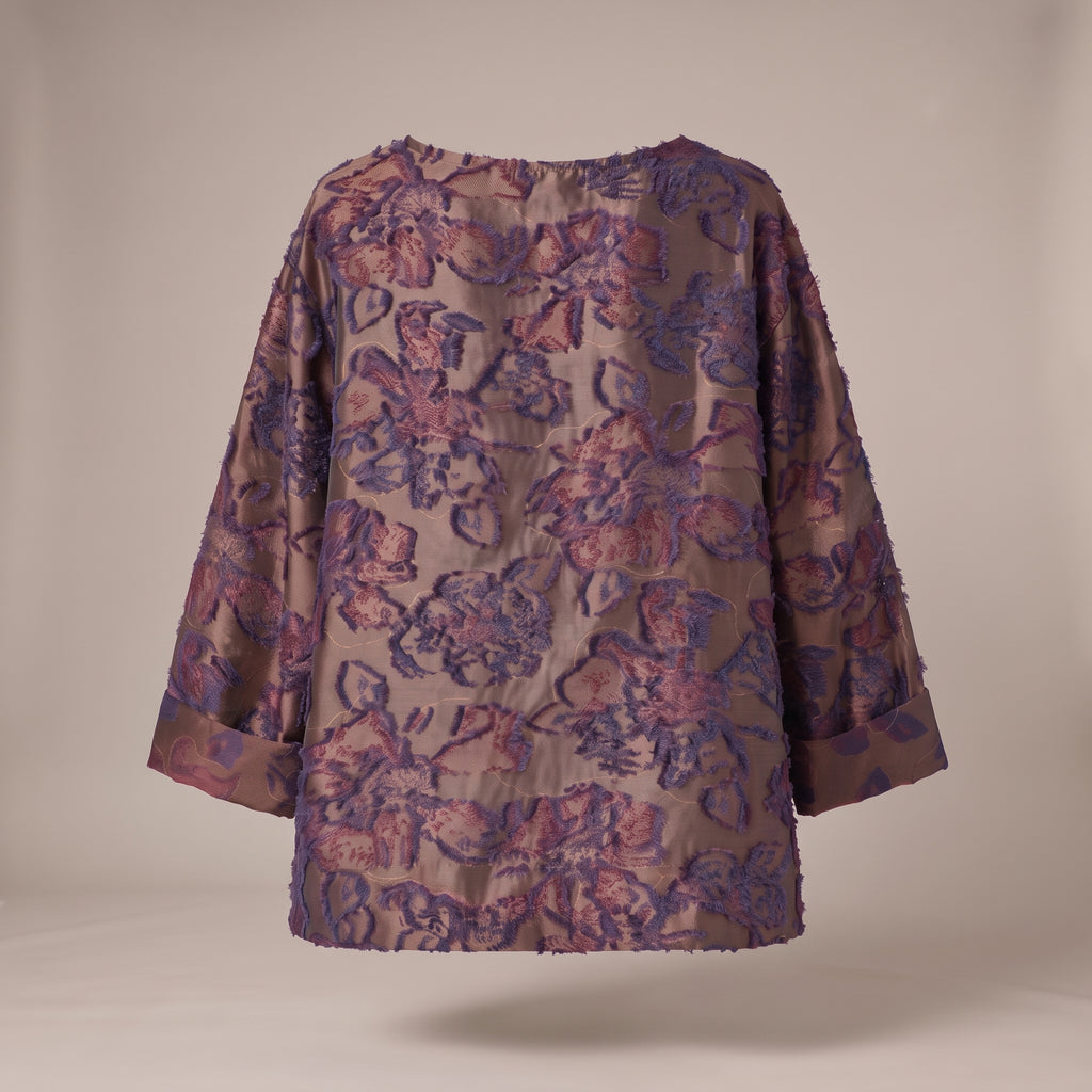 Maglia in jacquard floreale - retro