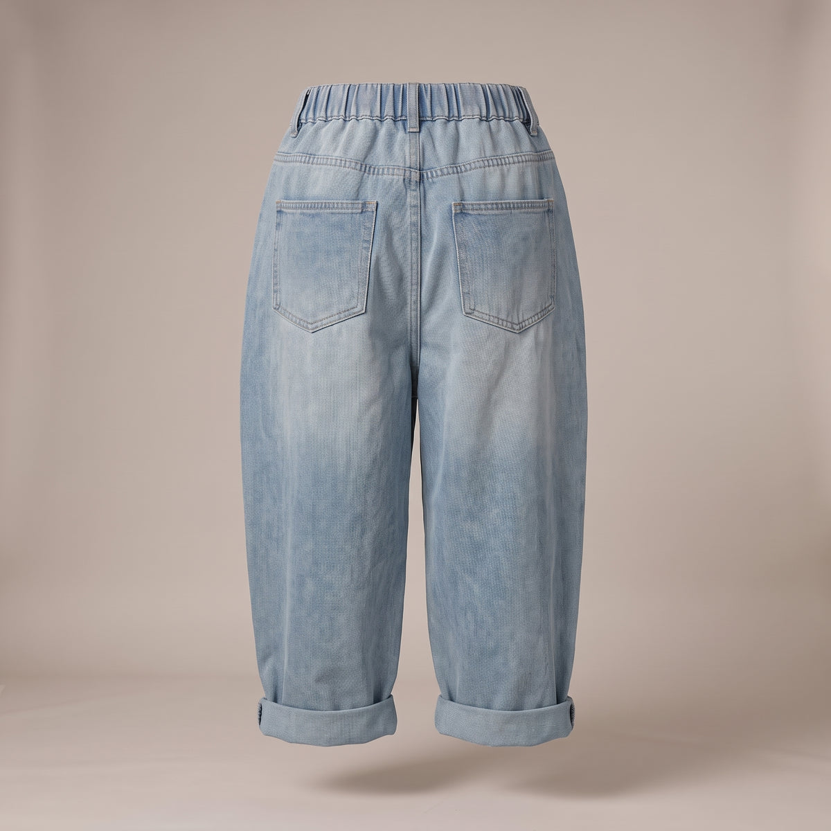 Jeans con ricamo di papaveri - retro