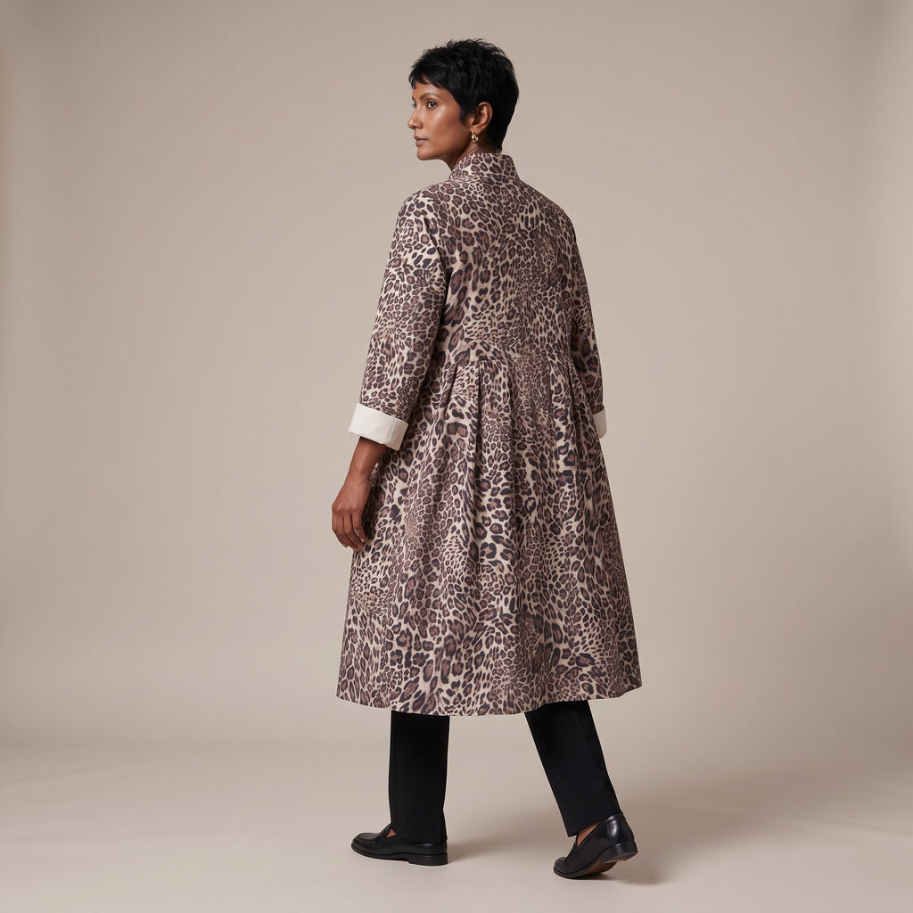 Cappotto animalier indossato - retro