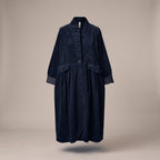 Soprabito in velluto blu navy