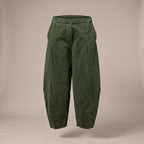 Pantaloni baggy in velluto a costine verdi