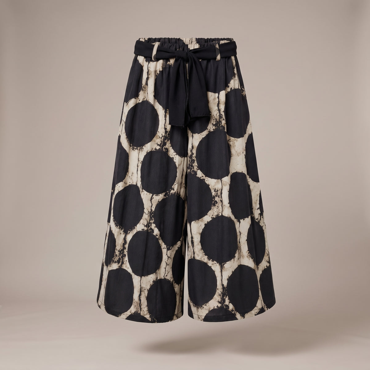 Pantaloni di cotone con pois - davanti