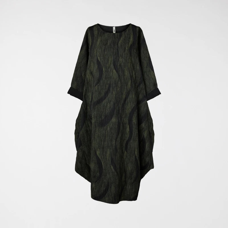 HEAVY EMBOSSED-EFFECT DRESS - WENDY TRENDY