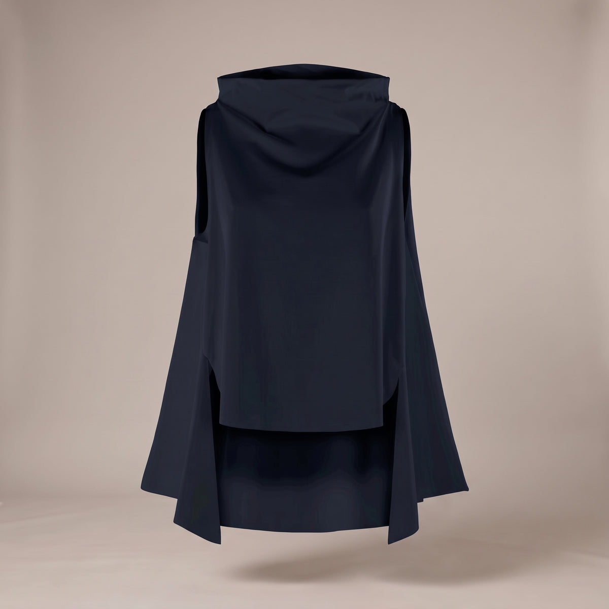 Gilet a collo alto blu