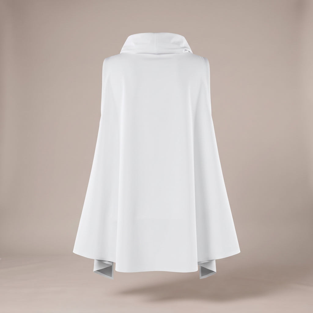Gilet a collo alto bianco - retro
