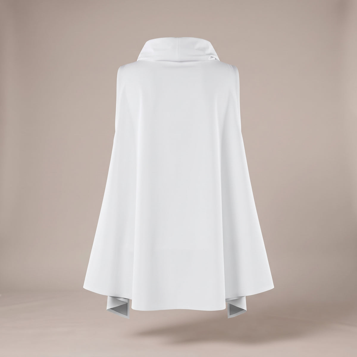 Gilet a collo alto bianco - retro