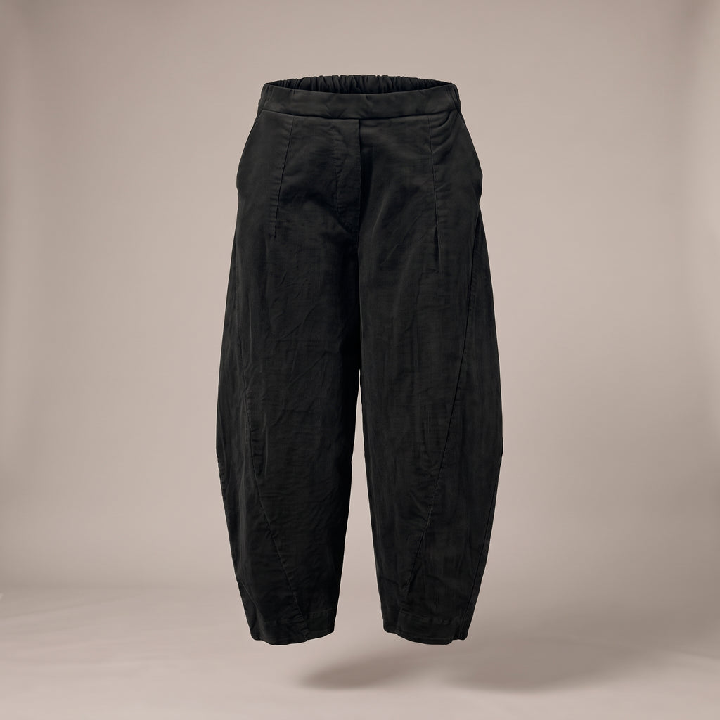 Pantaloni baggy in velluto a costine neri