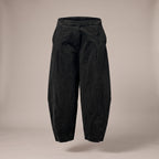 Pantaloni baggy in velluto a costine neri