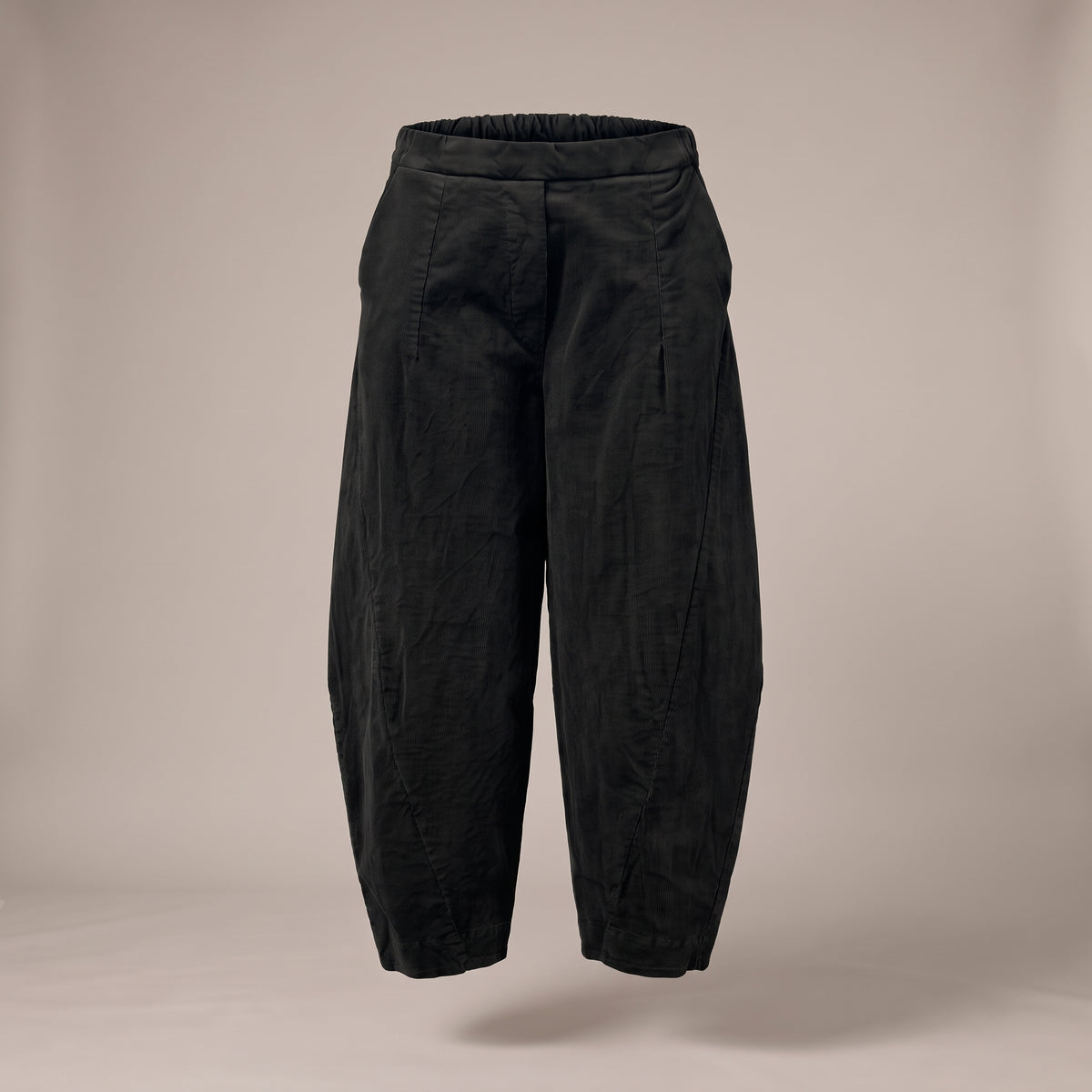 Pantaloni baggy in velluto a costine neri