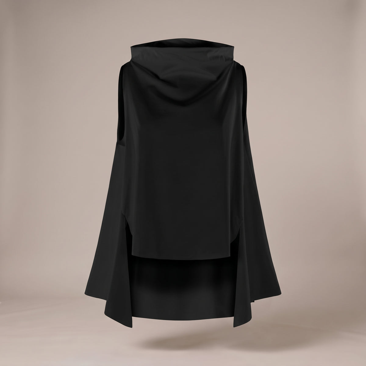 Gilet a collo alto nero