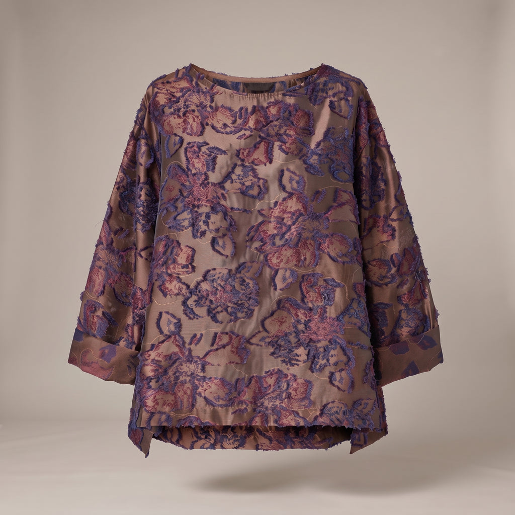 Maglia in jacquard floreale - davanti
