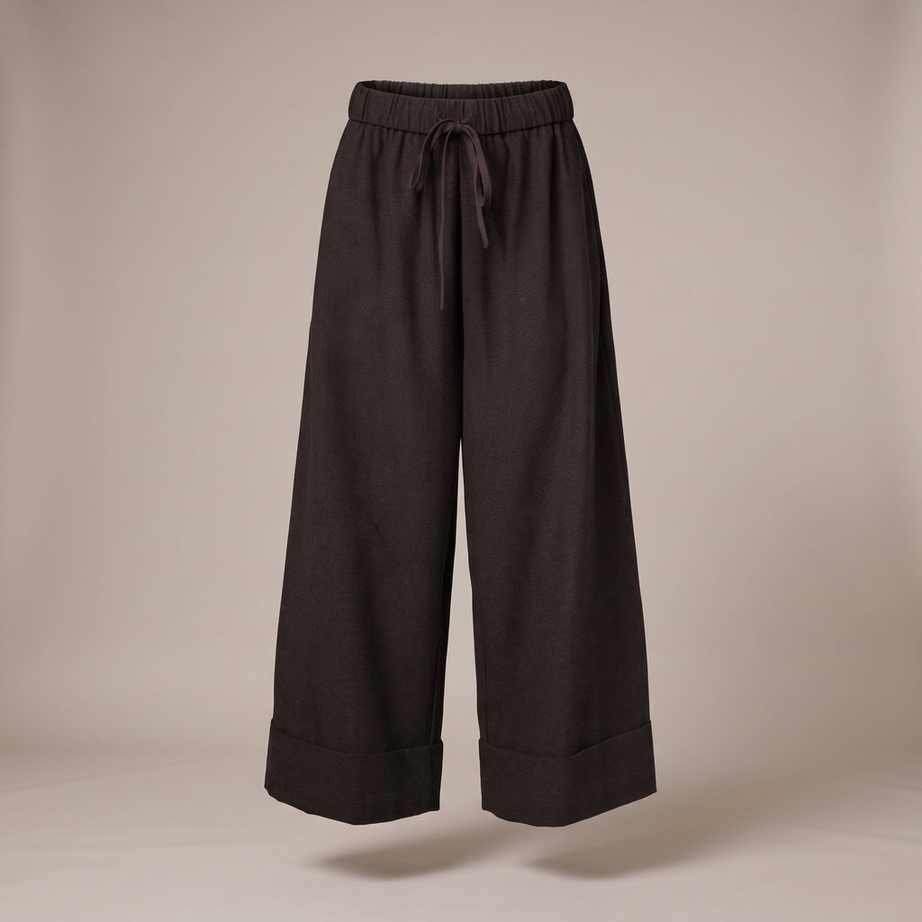 Pantaloni mélange in misto lana - davanti