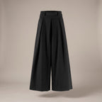 Pantaloni palazzo con passanti neri - davanti