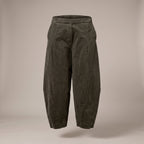 Pantaloni baggy in velluto a costine marroni - davanti