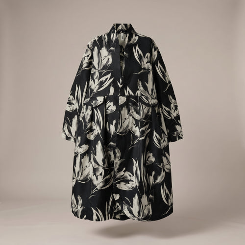 Cardigan in pattern floreale - davanti