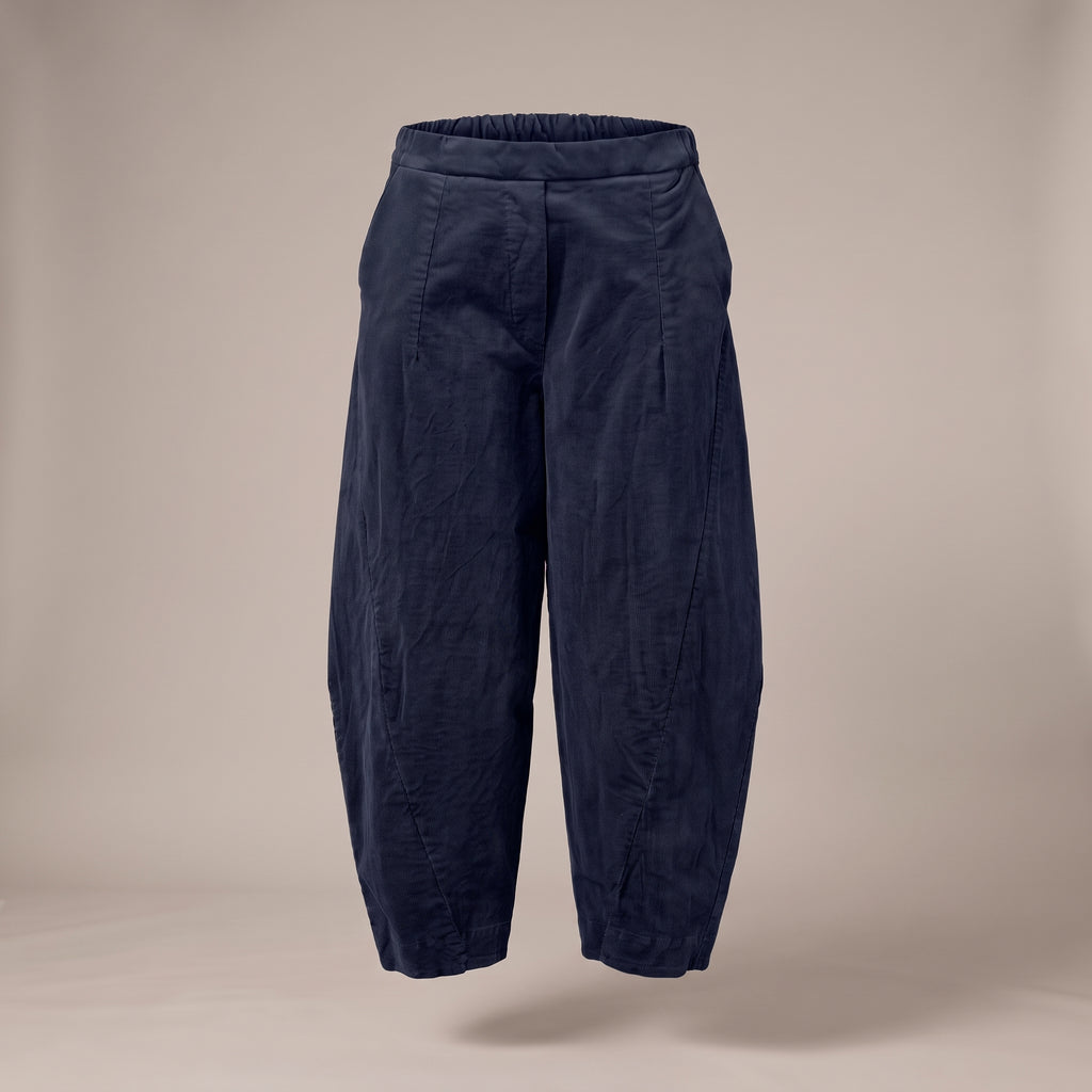 Pantaloni baggy in velluto a costine blu