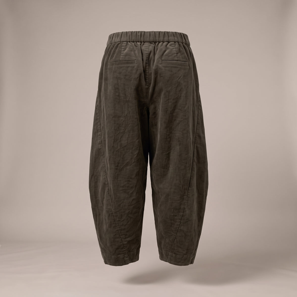 Pantaloni baggy in velluto a costine marroni - retro